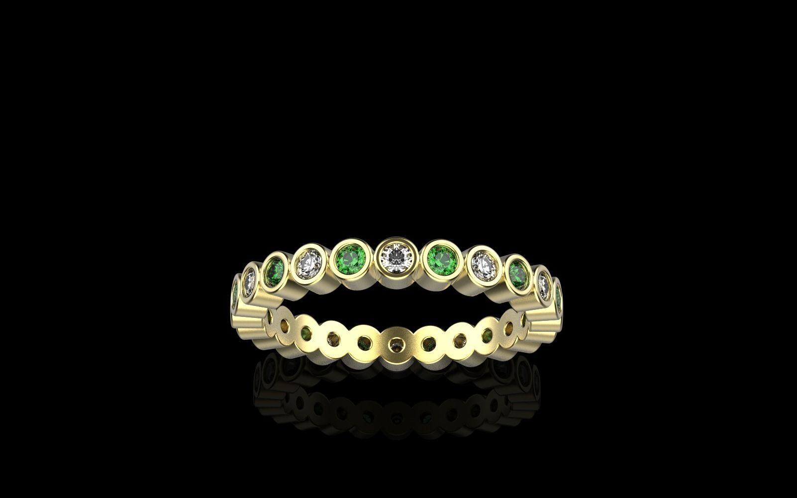 infinity bezel ring size 17  model 371 3D print model_45