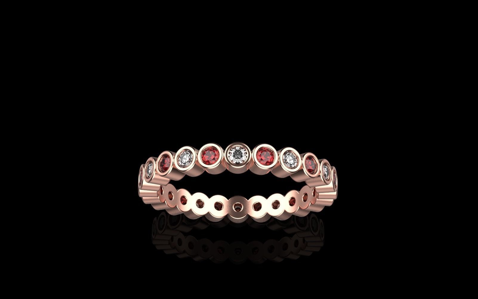 infinity bezel ring size 17  model 371 3D print model_41