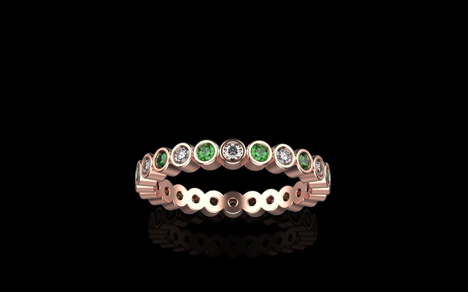 infinity bezel ring size 17  model 371 3D print model_47