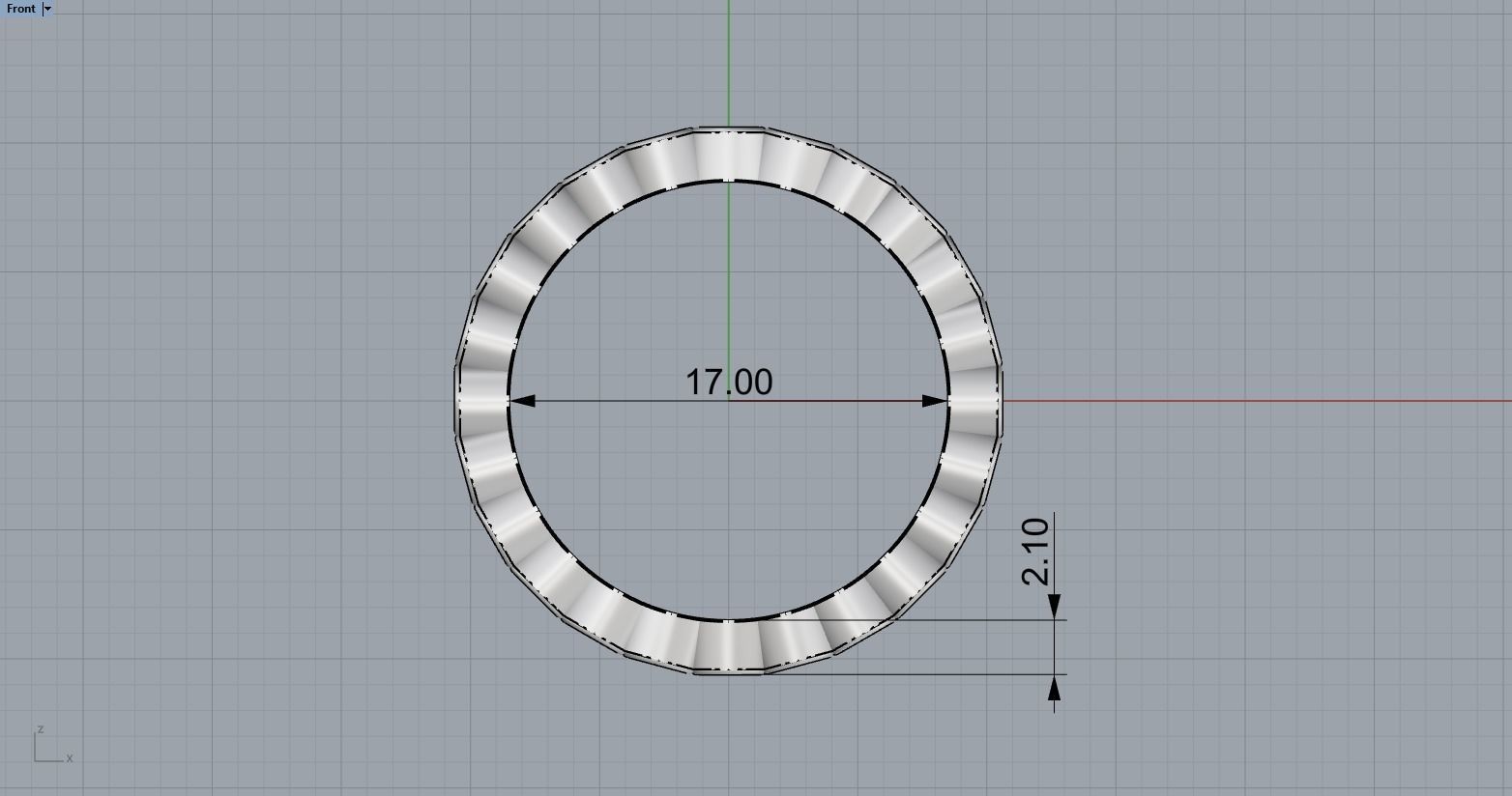 infinity bezel ring size 17  model 371 3D print model_14
