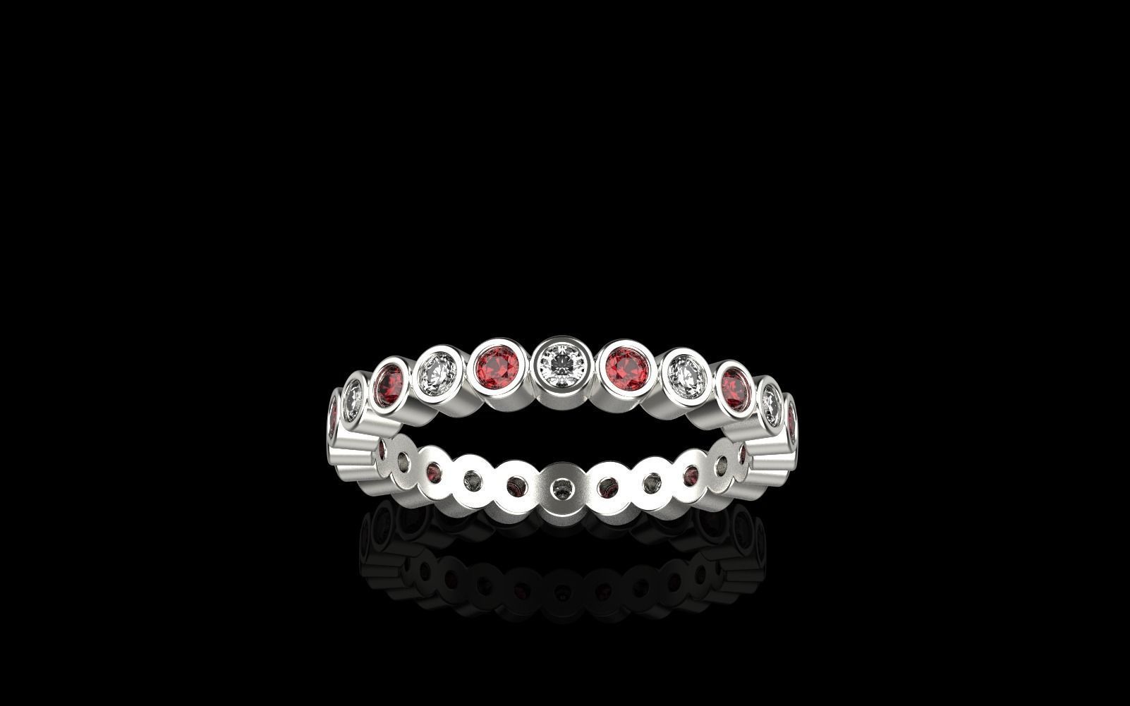 infinity bezel ring size 17  model 371 3D print model_42