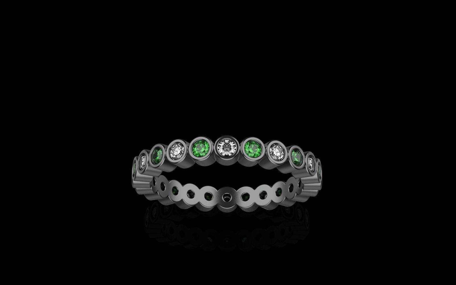 infinity bezel ring size 17  model 371 3D print model_48