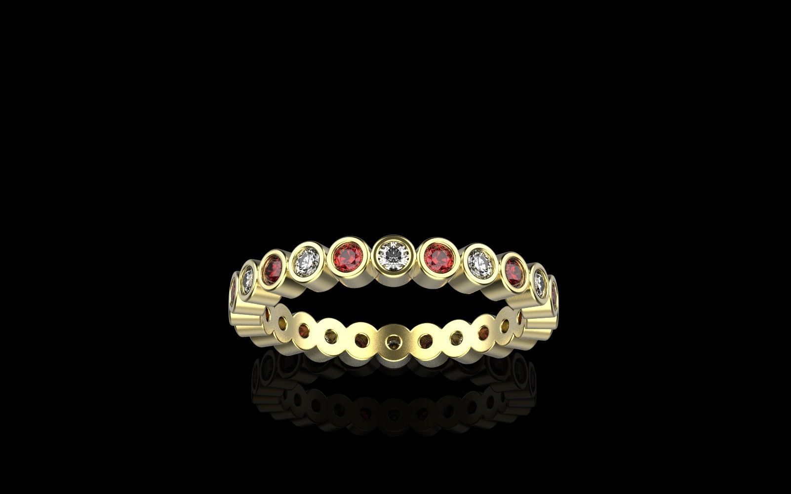 infinity bezel ring size 17  model 371 3D print model_38