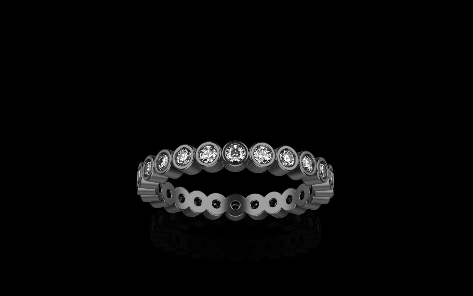 infinity bezel ring size 17  model 371 3D print model_55