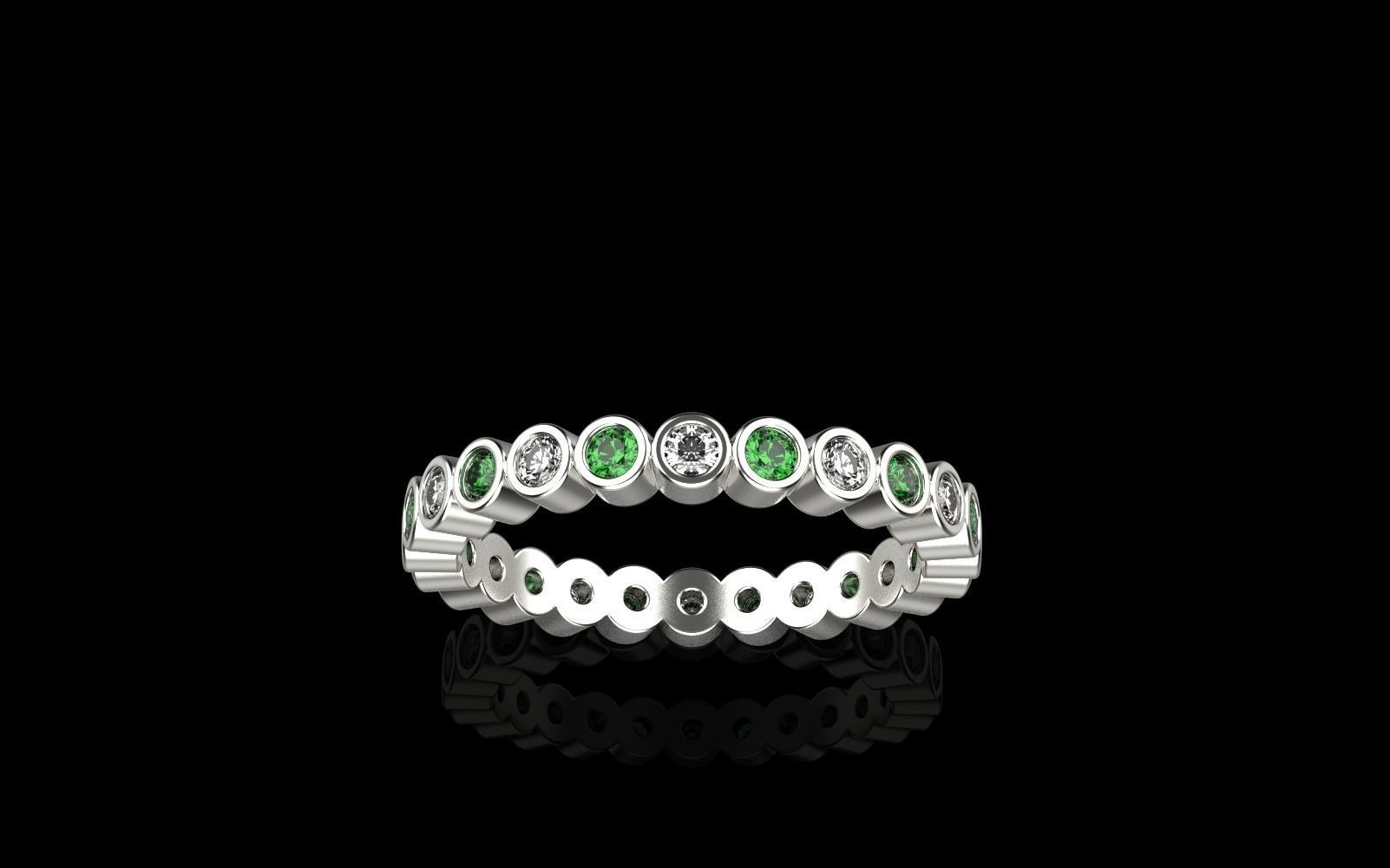 infinity bezel ring size 17  model 371 3D print model_49