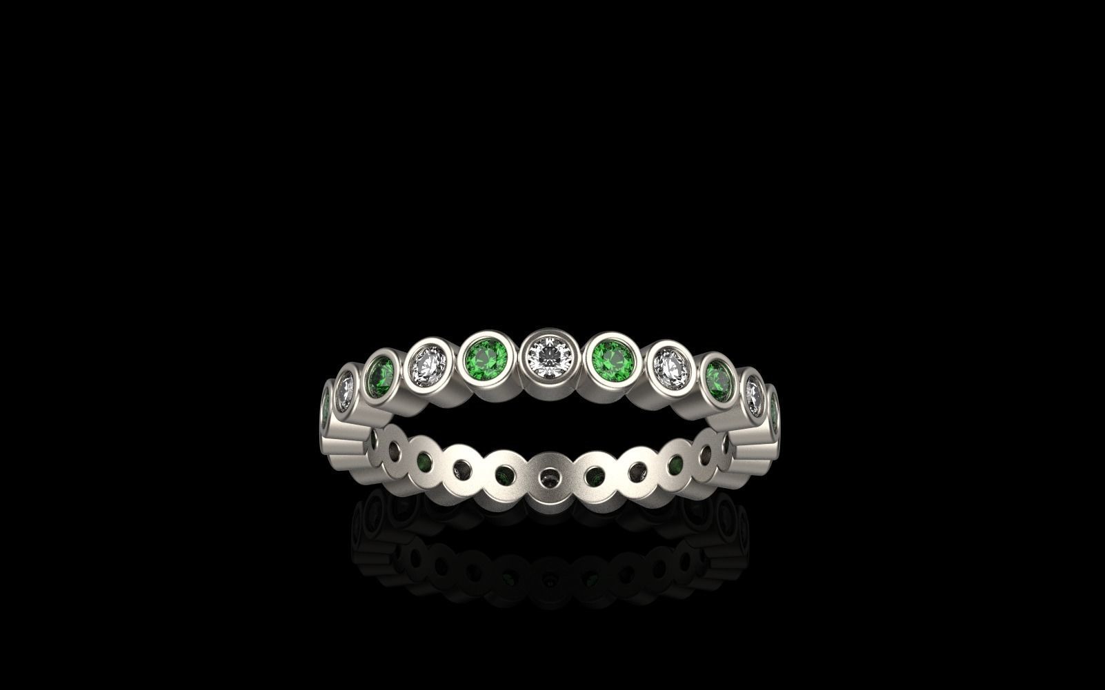 infinity bezel ring size 17  model 371 3D print model_46