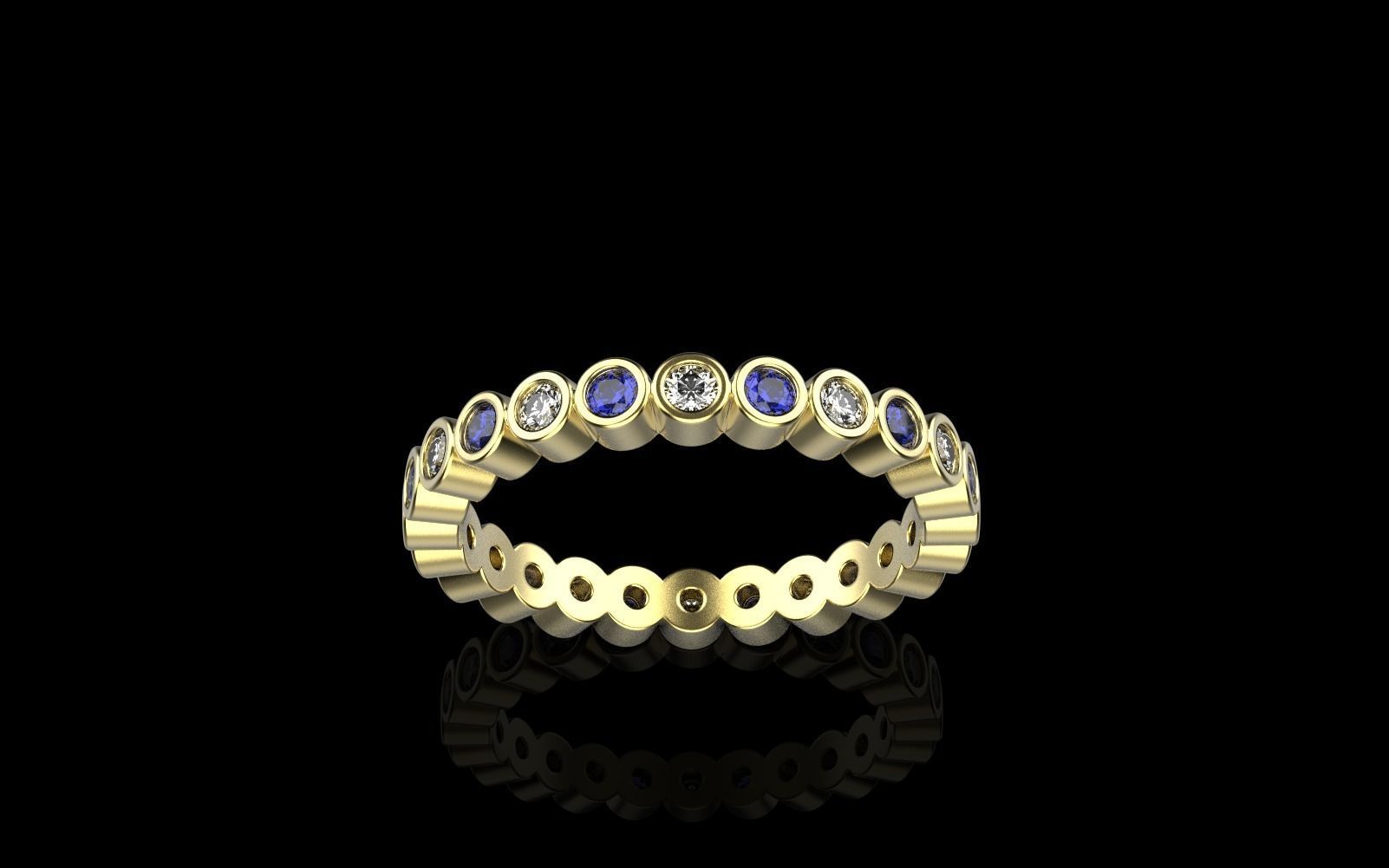 infinity bezel ring size 17  model 371 3D print model_20