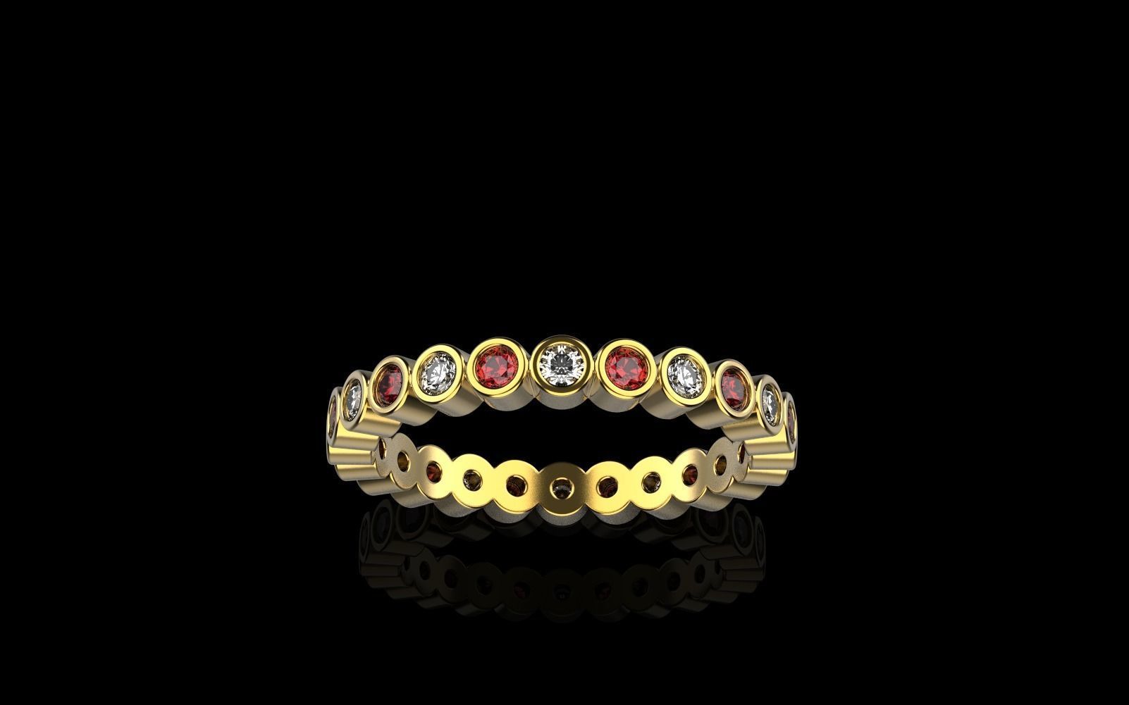 infinity bezel ring size 17  model 371 3D print model_43