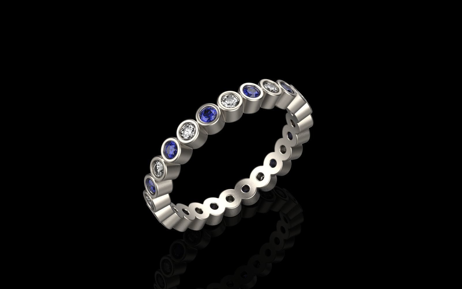 infinity bezel ring size 17  model 371 3D print model_2