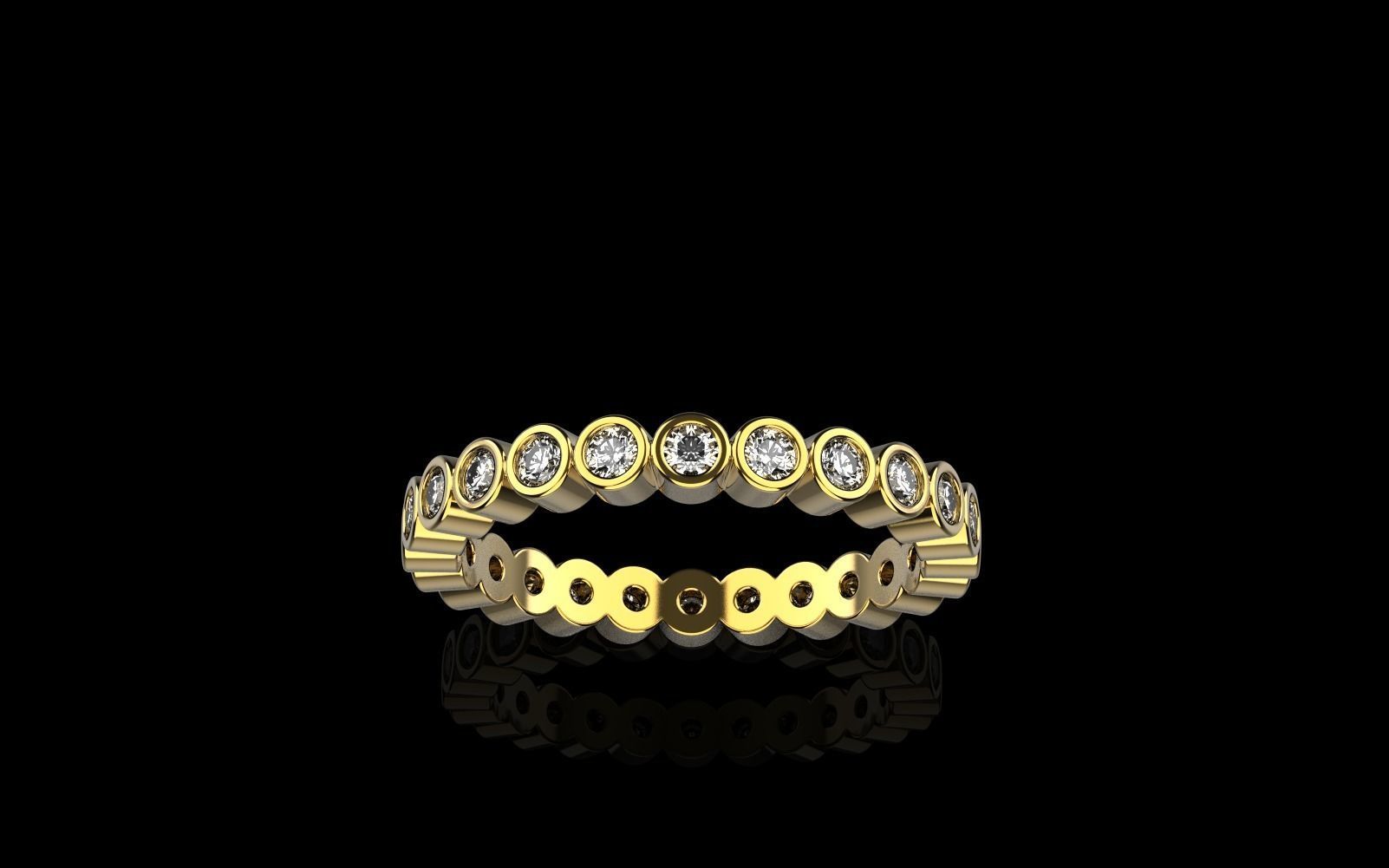 infinity bezel ring size 17  model 371 3D print model_51