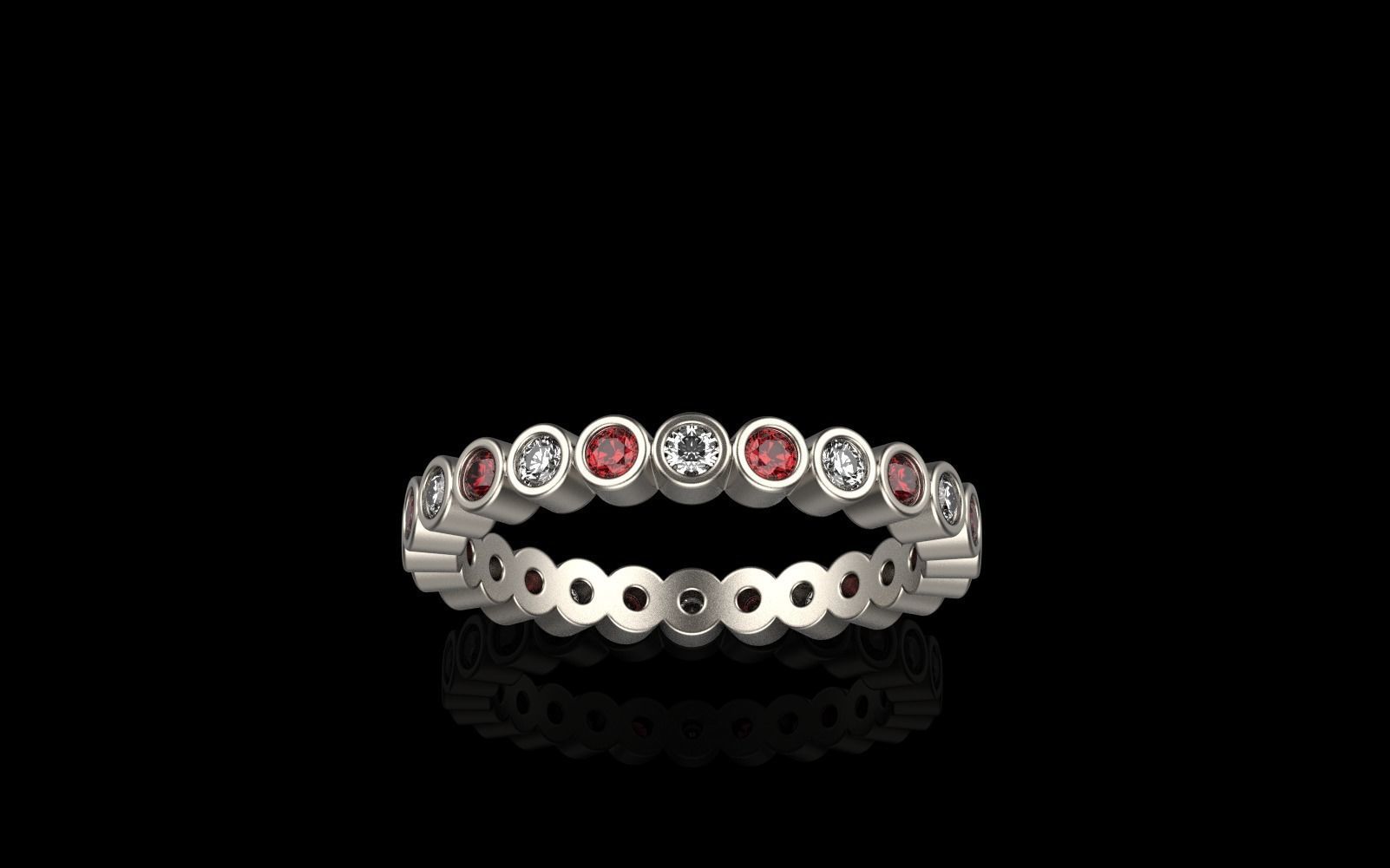 infinity bezel ring size 17  model 371 3D print model_40