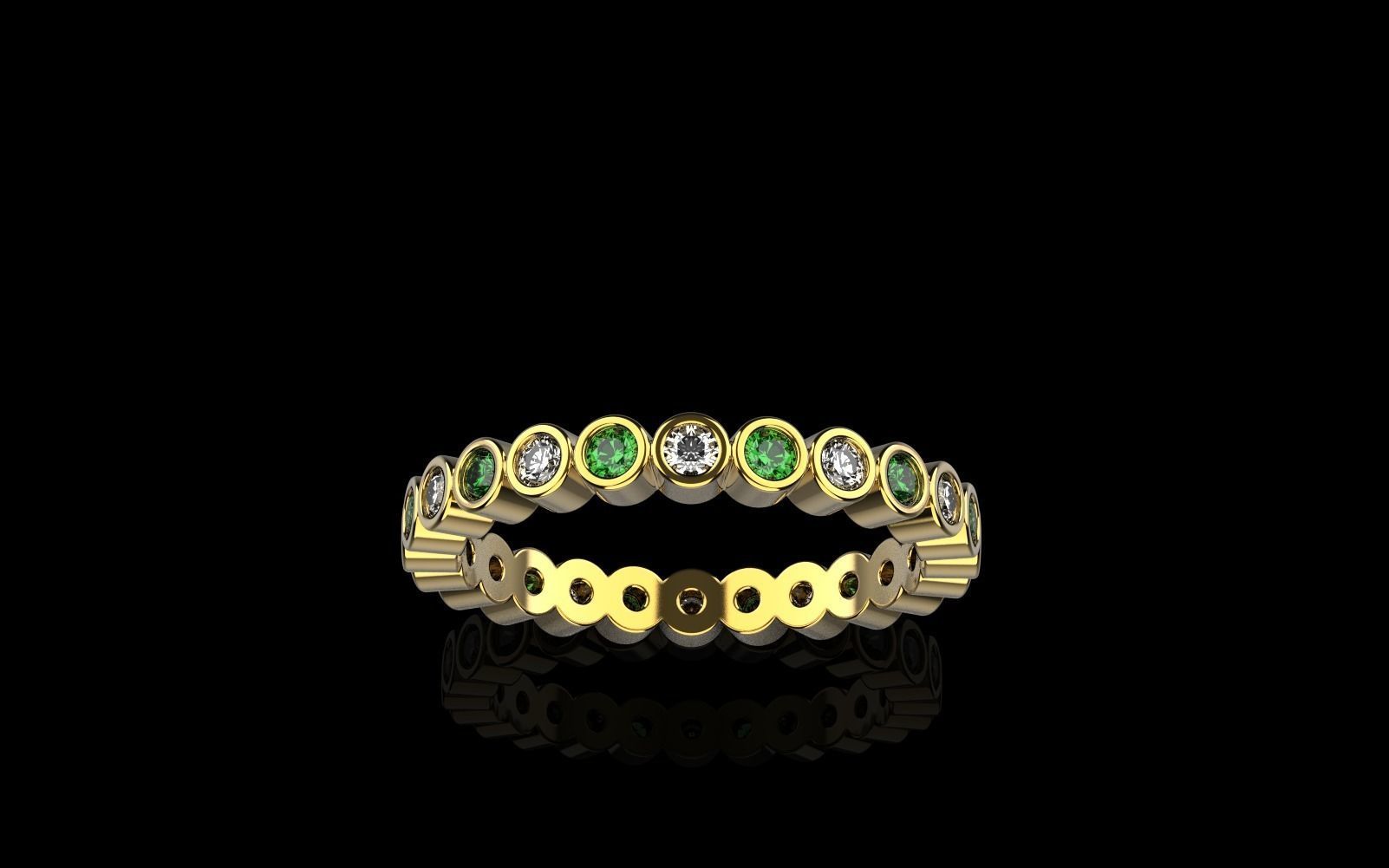 infinity bezel ring size 17  model 371 3D print model_50