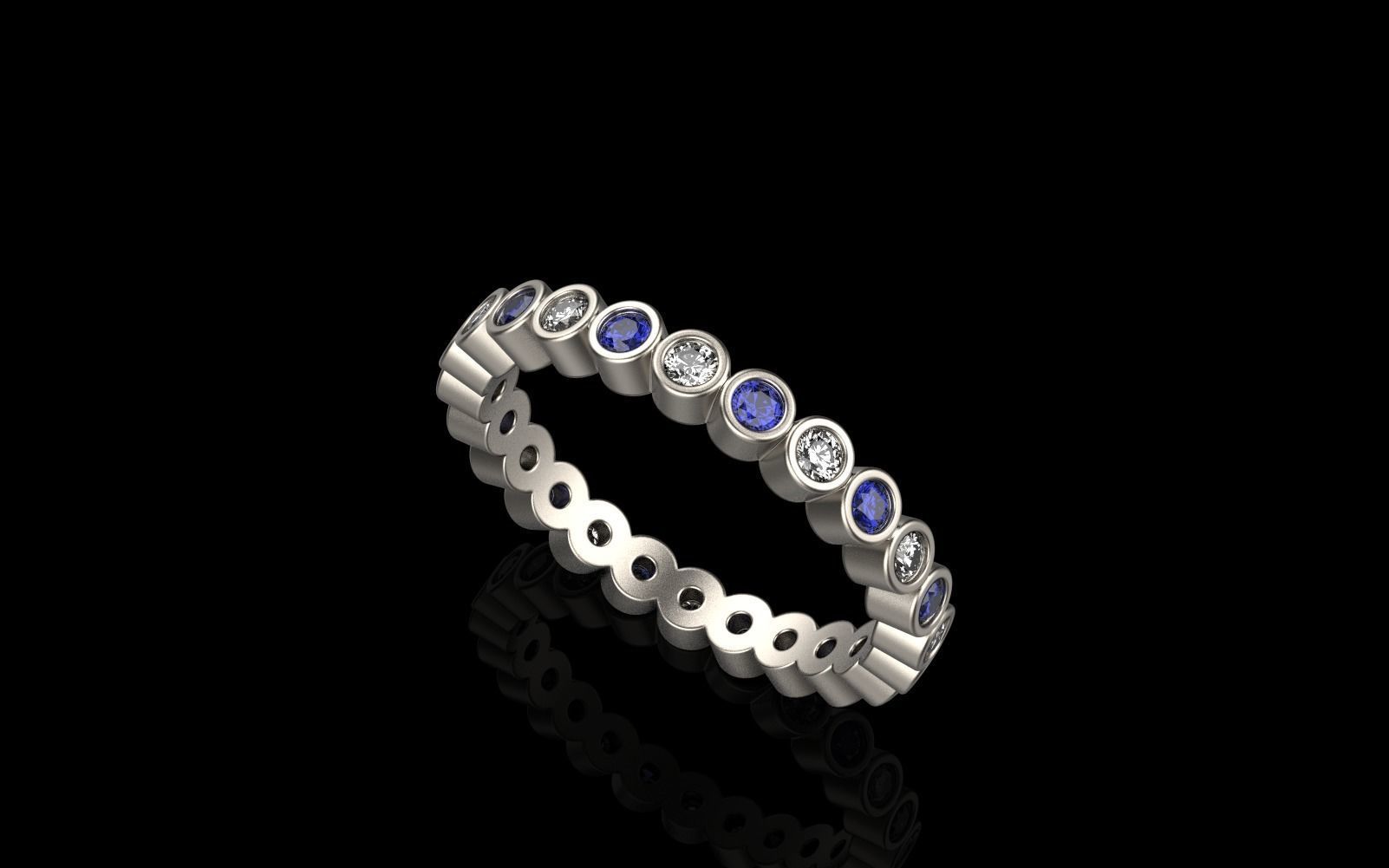 infinity bezel ring size 17  model 371 3D print model_34