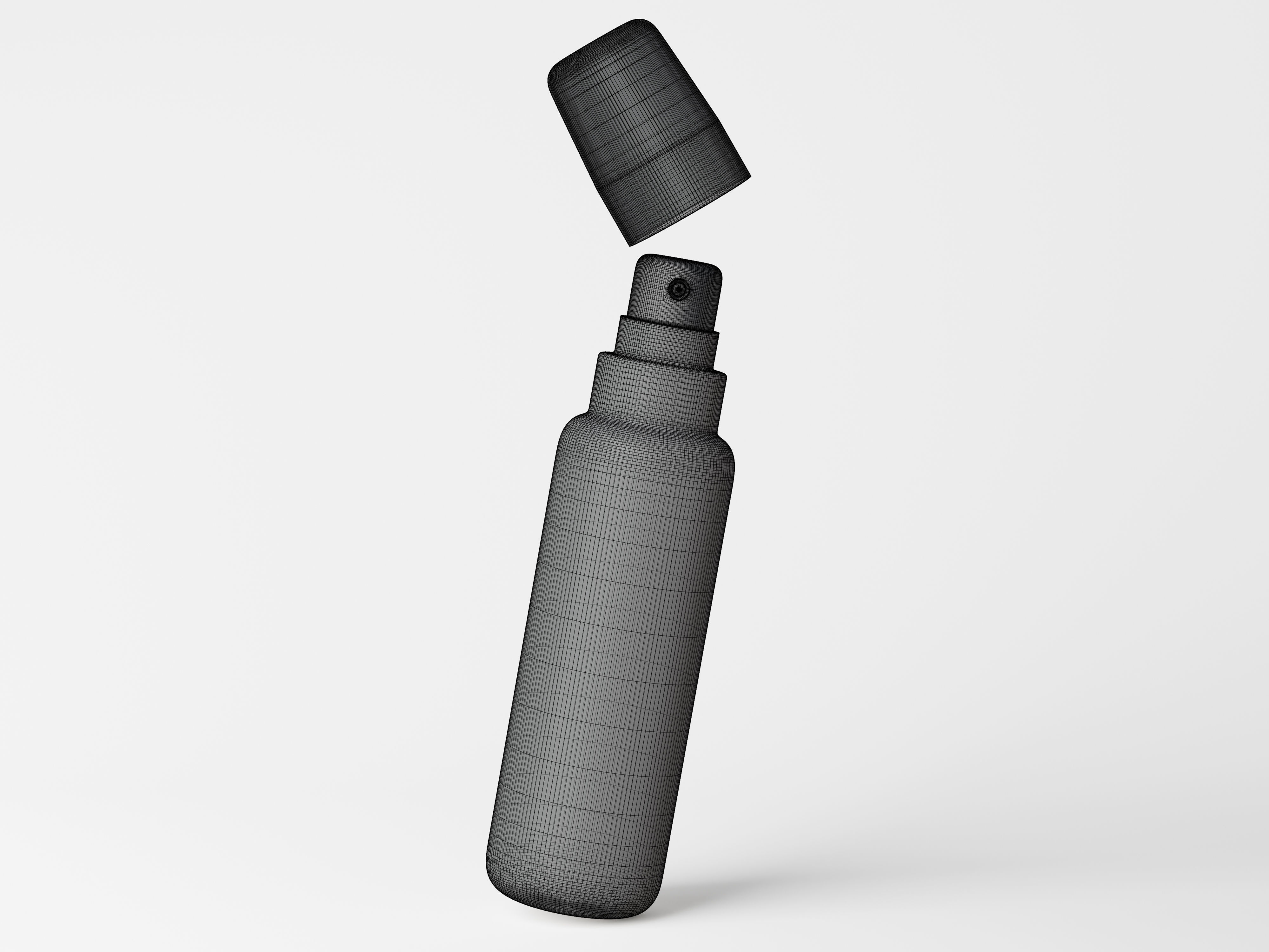 Cosmetic Spray Bottle Packaging Low-poly 3D model_9