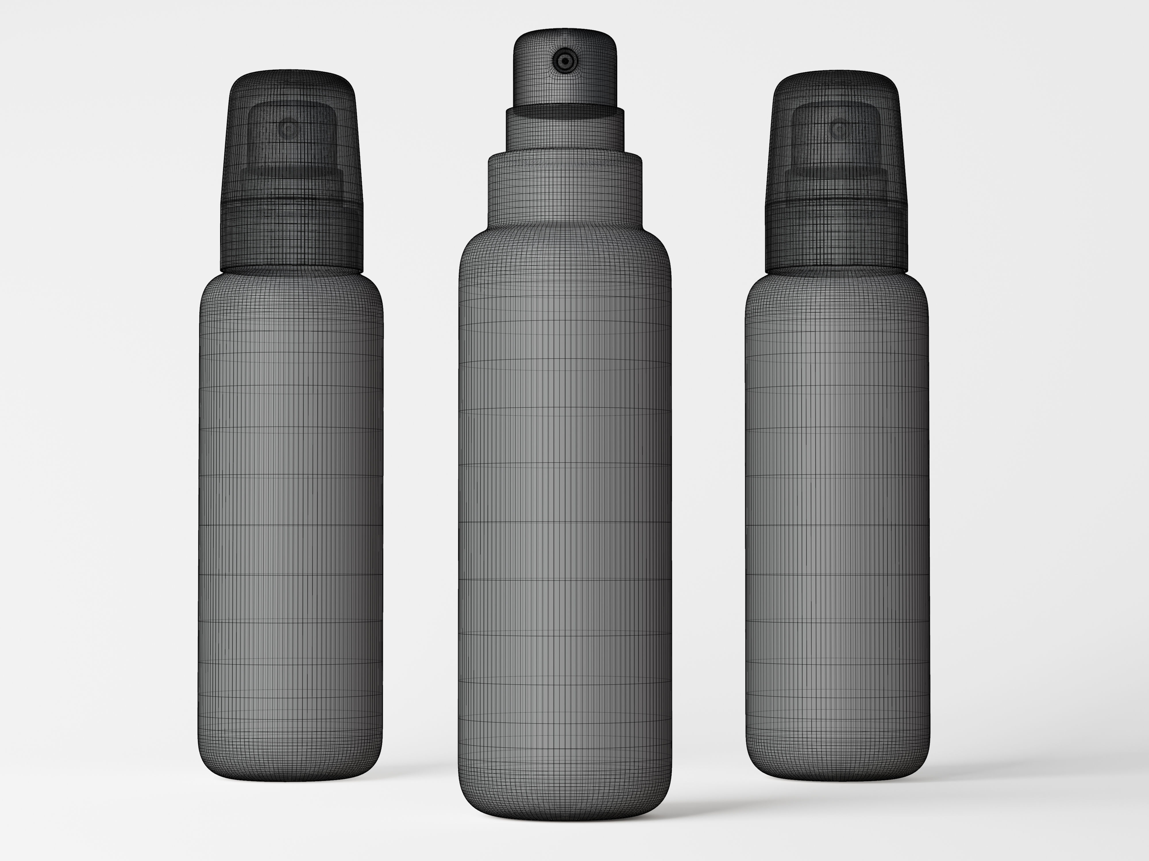 Cosmetic Spray Bottle Packaging Low-poly 3D model_2