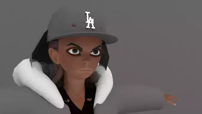 Riley Freeman in Winter Jackets Low-poly 3D model