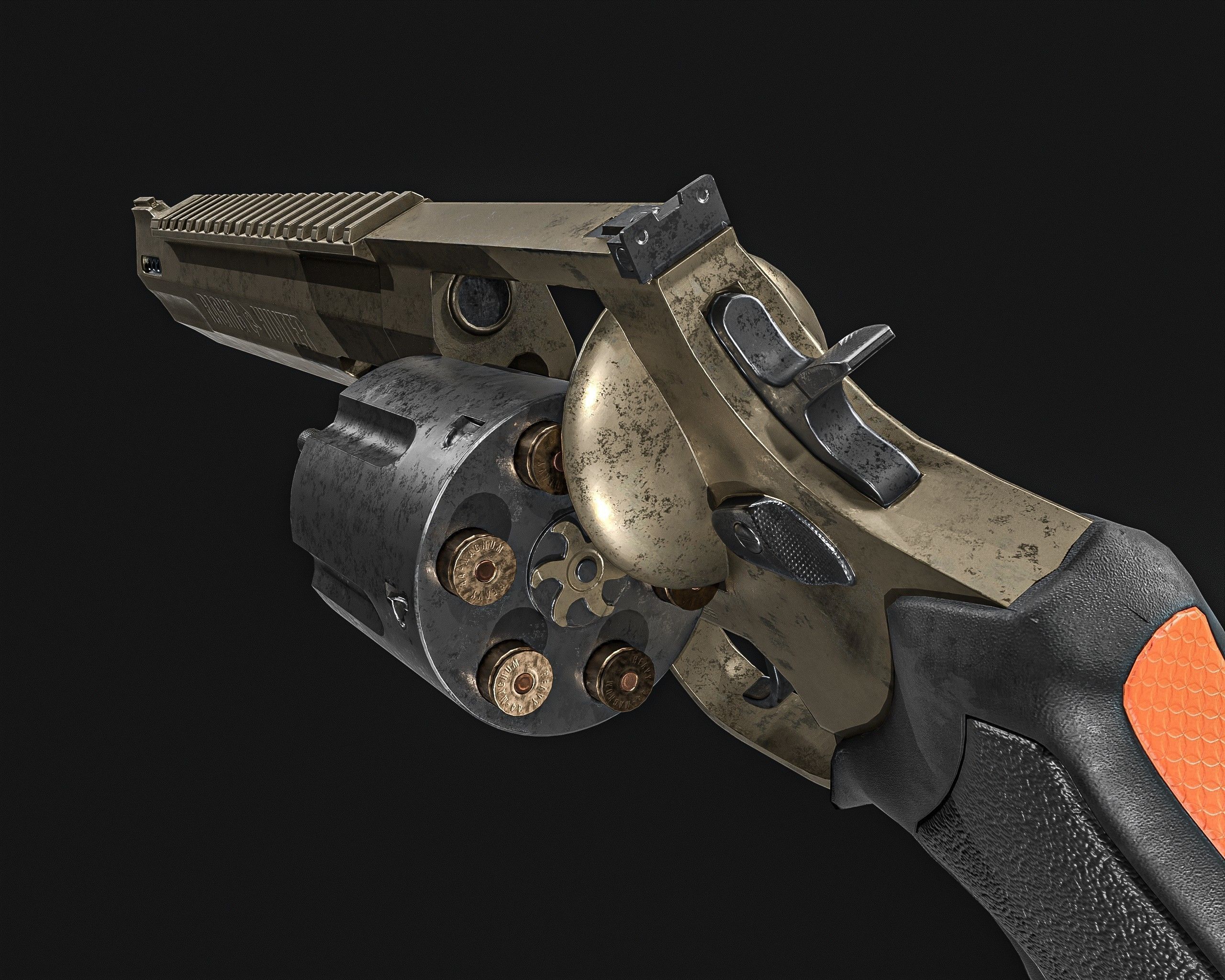 3D model Taurus Raging Hunter 44 Magnum Revolver VR / AR / low-poly ...