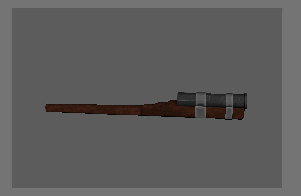 Medieval HandCannon 3D Model Lowpoly Low-poly 3D model_4