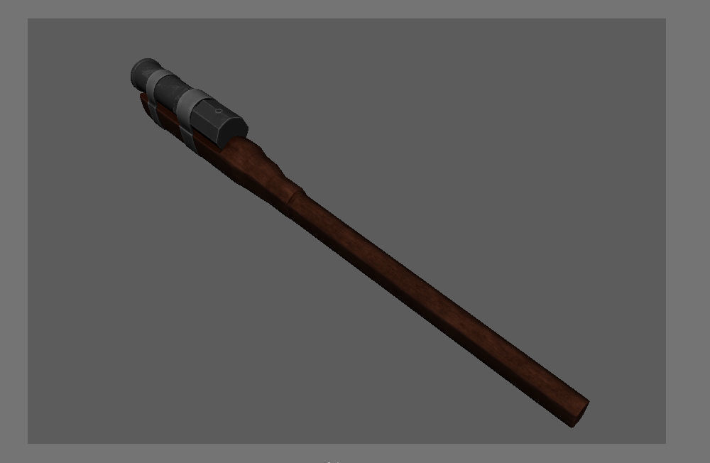 Medieval HandCannon 3D Model Lowpoly Low-poly 3D model_12