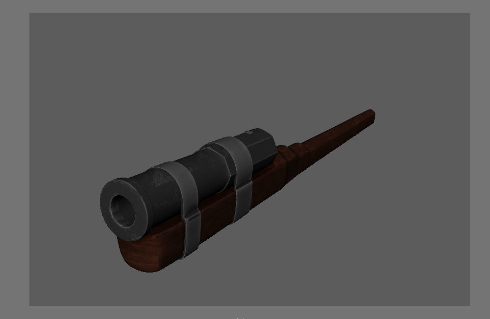 Medieval HandCannon 3D Model Lowpoly Low-poly 3D model_13
