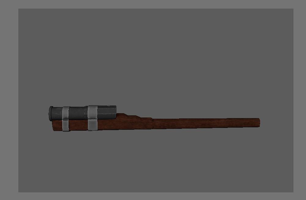 Medieval HandCannon 3D Model Lowpoly Low-poly 3D model_11