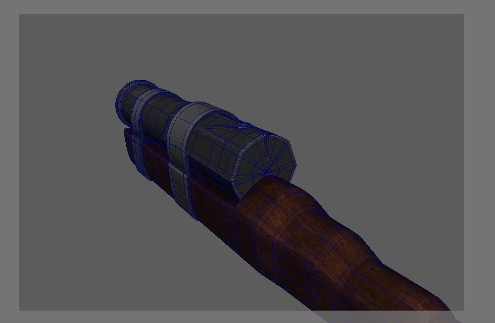 Medieval HandCannon 3D Model Lowpoly Low-poly 3D model_9