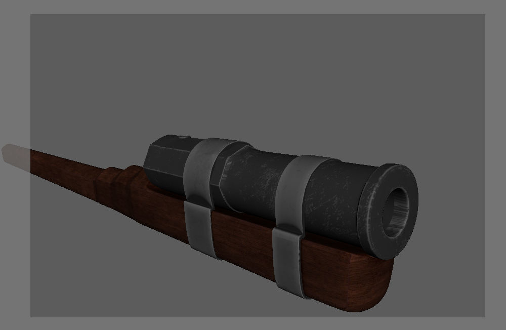 Medieval HandCannon 3D Model Lowpoly Low-poly 3D model_6
