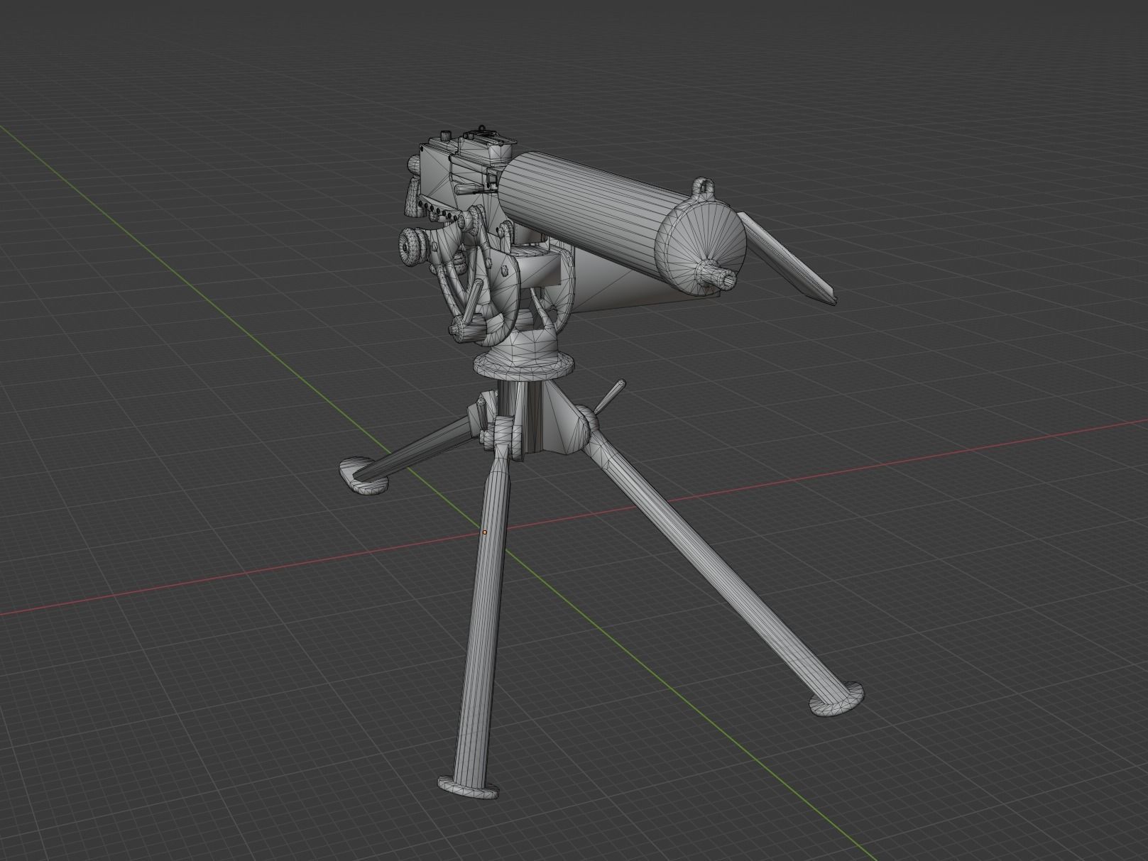 M1917 Browning Low-poly 3D model_6