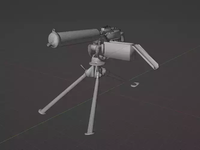 M1917 Browning Low-poly 3D model
