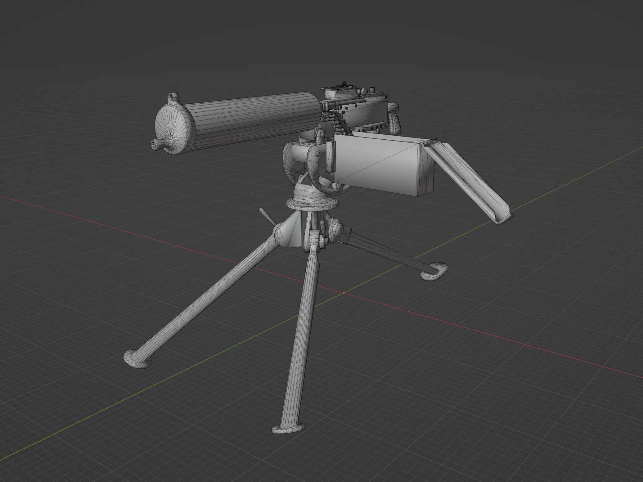 M1917 Browning Low-poly 3D model_0