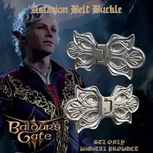 Astarion Belt Buckle Baldurs Gate 3  3D print model