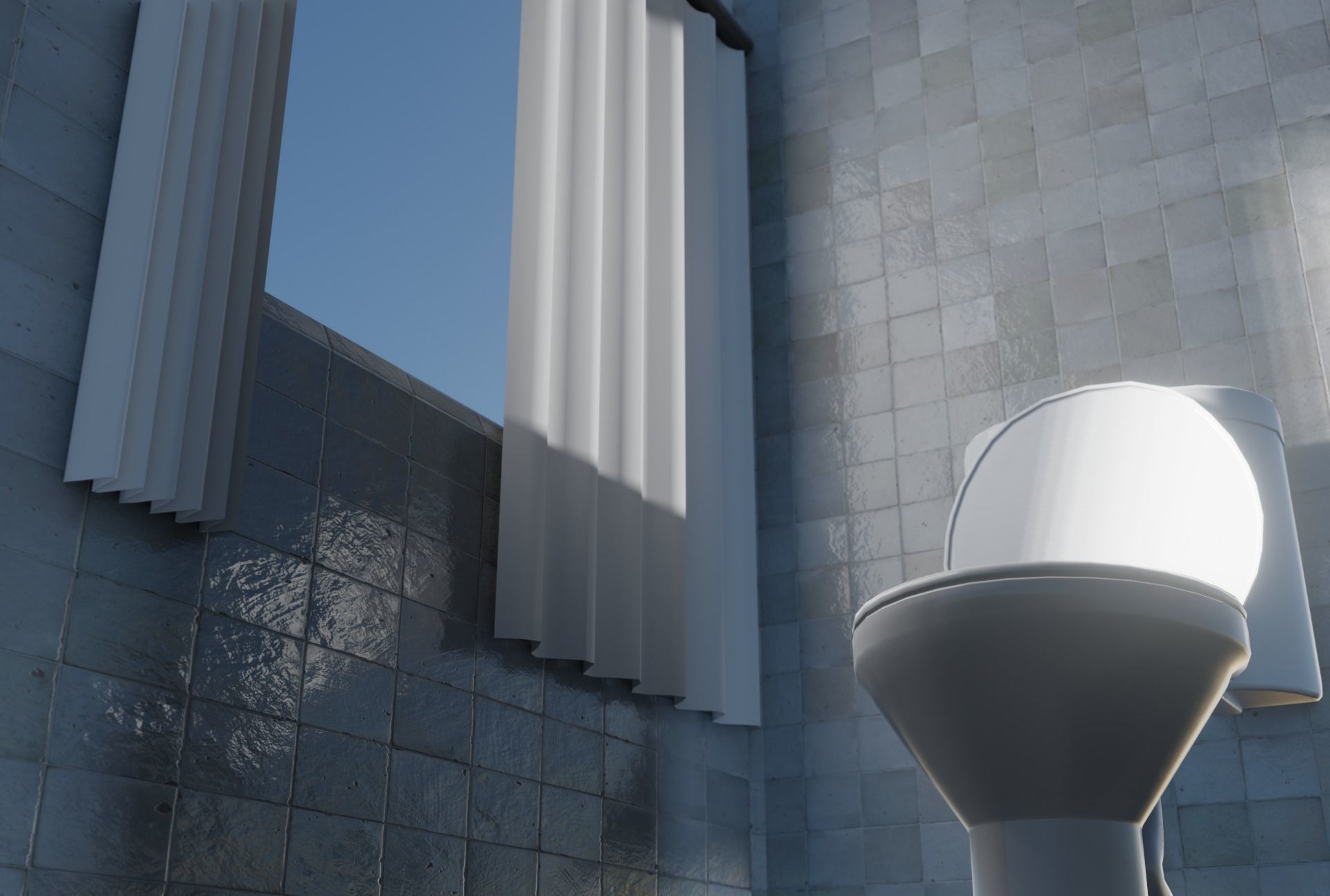 Simple Washroom and  Low-poly 3D model_2