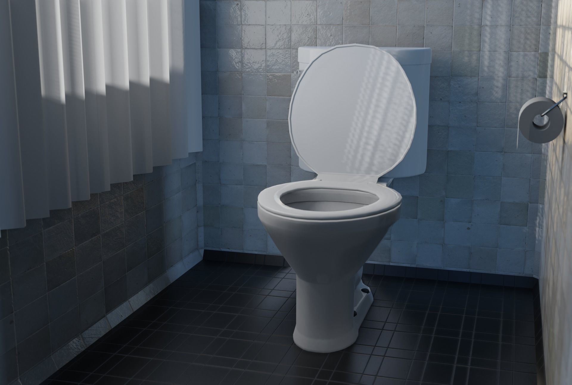 Simple Washroom and  Low-poly 3D model_8