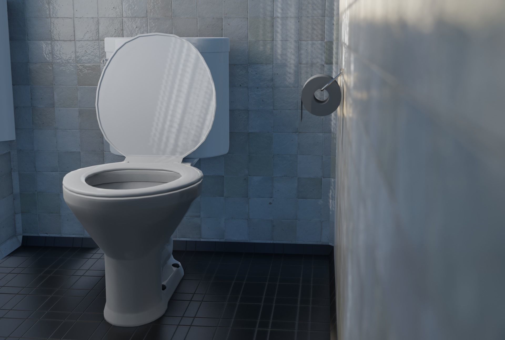 Simple Washroom and  Low-poly 3D model_6