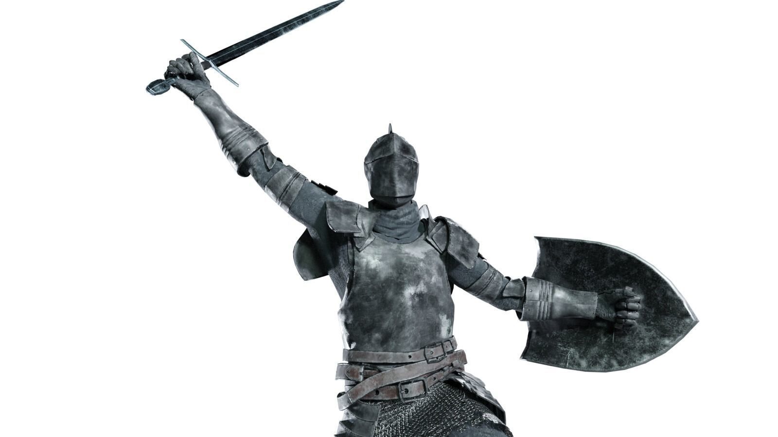 game-ready rigged realistic medieval knight vol2 Low-poly 3D model_13