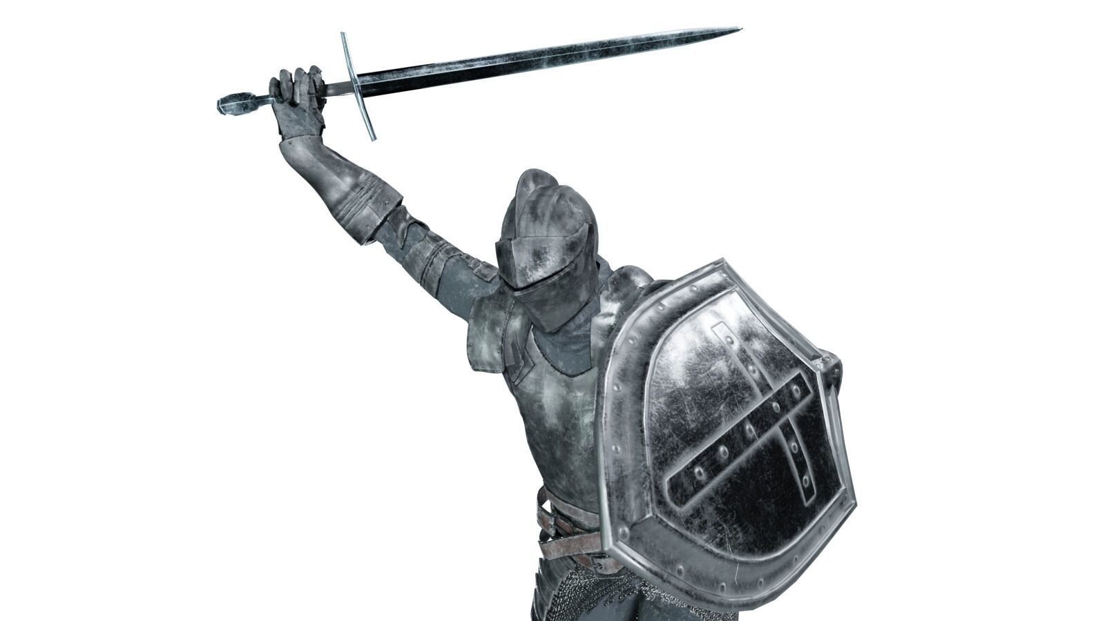 game-ready rigged realistic medieval knight vol2 Low-poly 3D model_11