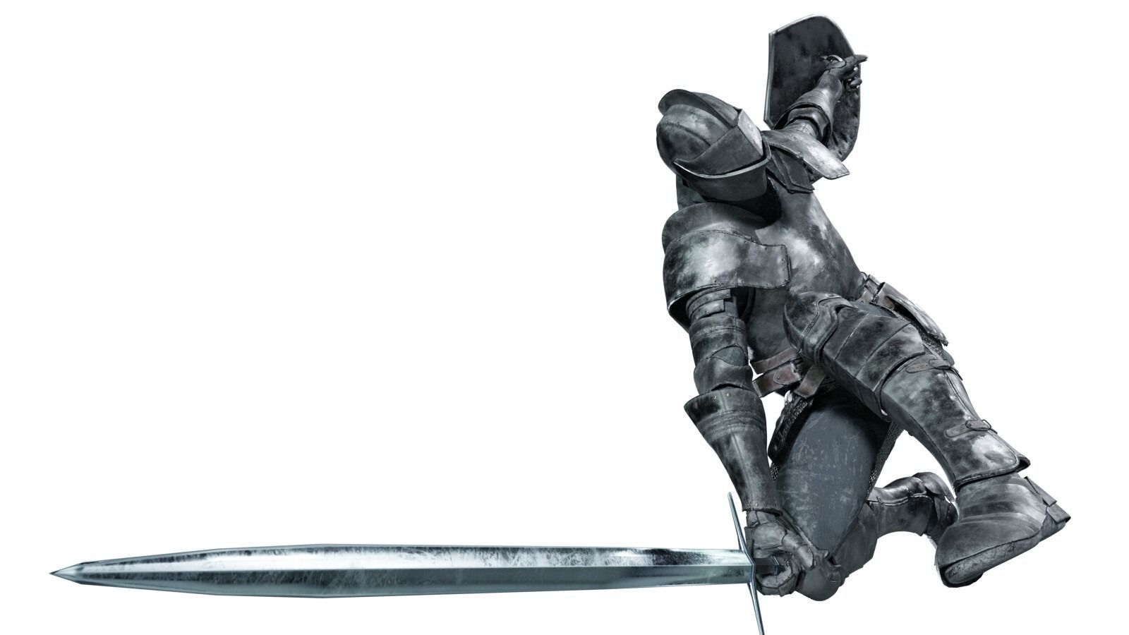 game-ready rigged realistic medieval knight vol2 Low-poly 3D model_9