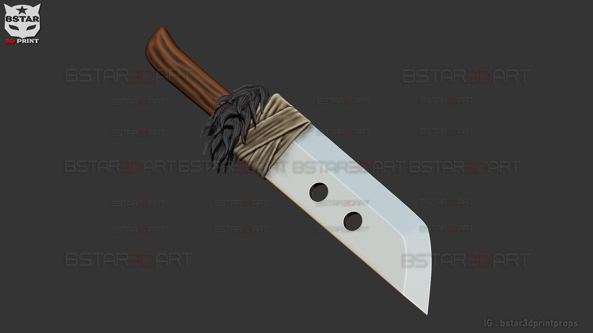 Slaugher Demon Blade - Yuji Itadori Weapon - Jujutsu Kaisen 3D print model_12