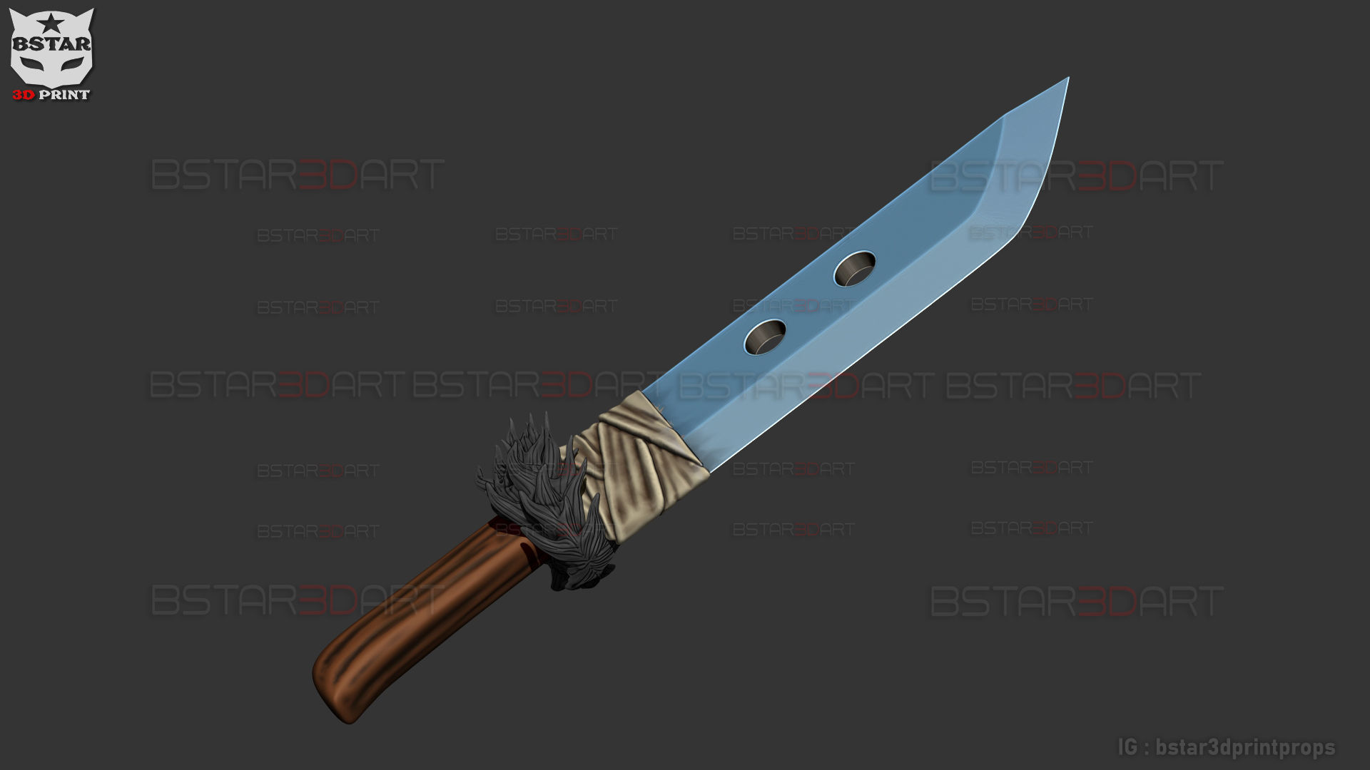 Slaugher Demon Blade - Yuji Itadori Weapon - Jujutsu Kaisen 3D print model_9