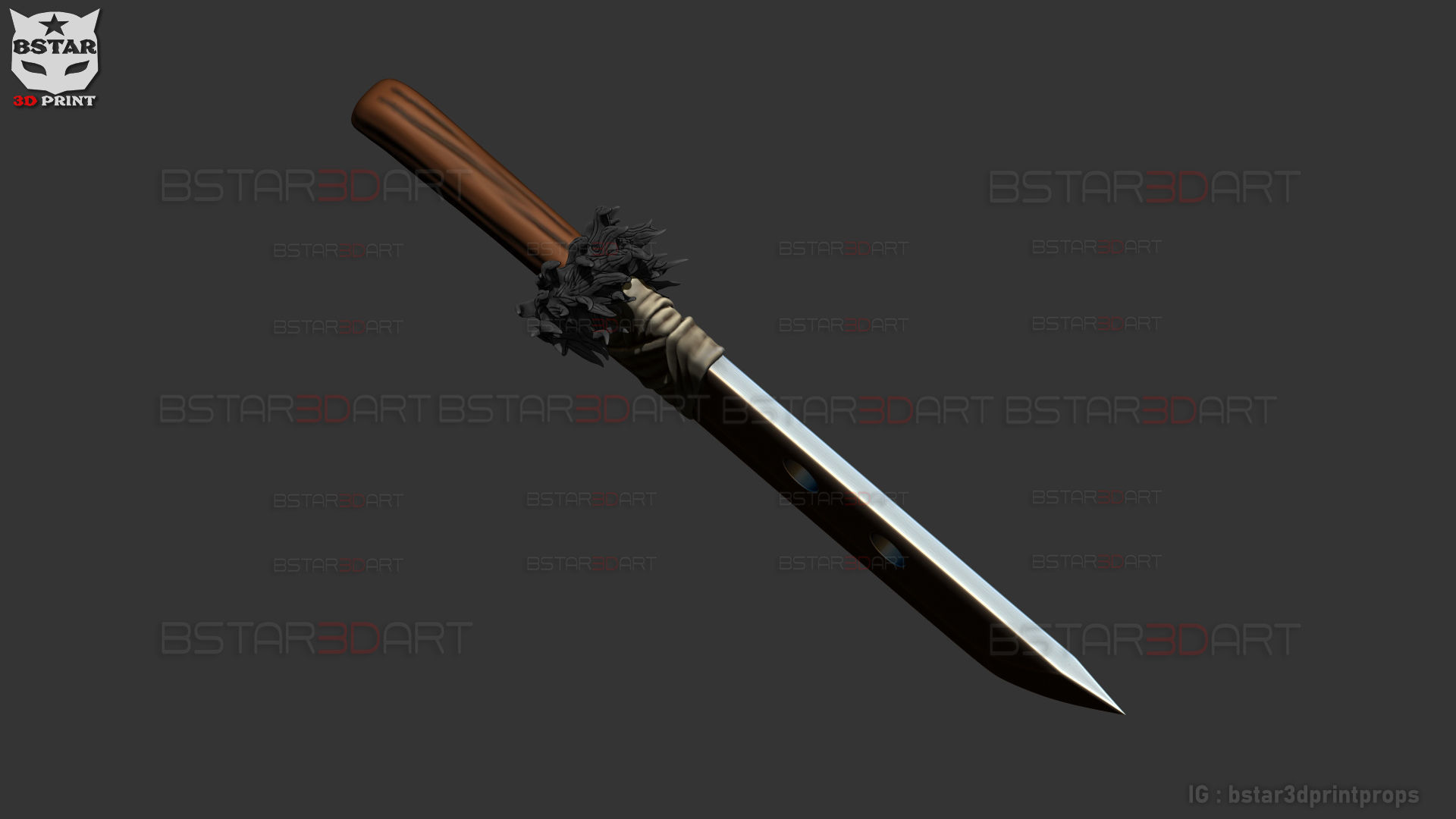 Slaugher Demon Blade - Yuji Itadori Weapon - Jujutsu Kaisen 3D print model_14
