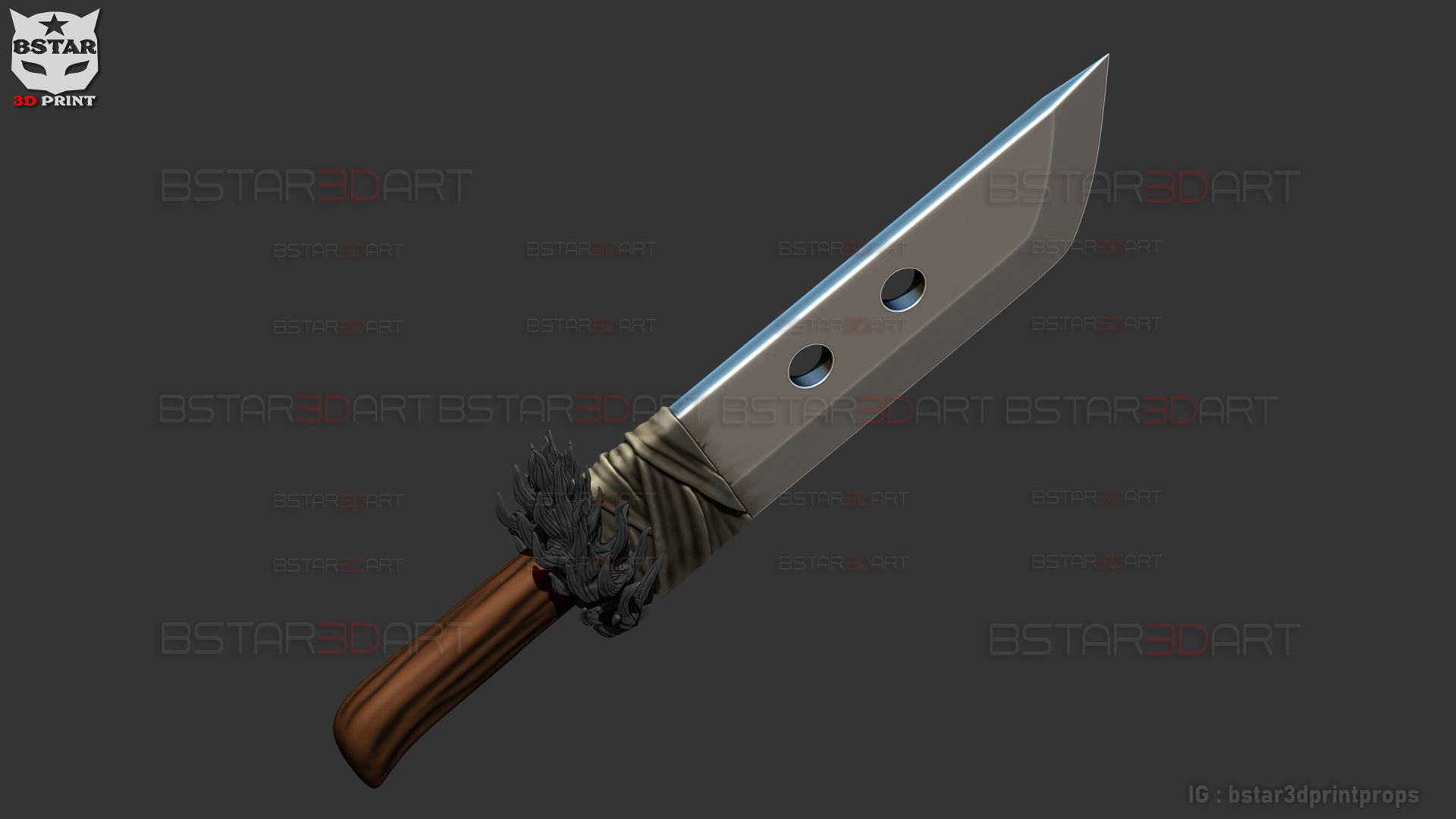 Slaugher Demon Blade - Yuji Itadori Weapon - Jujutsu Kaisen 3D print model_10