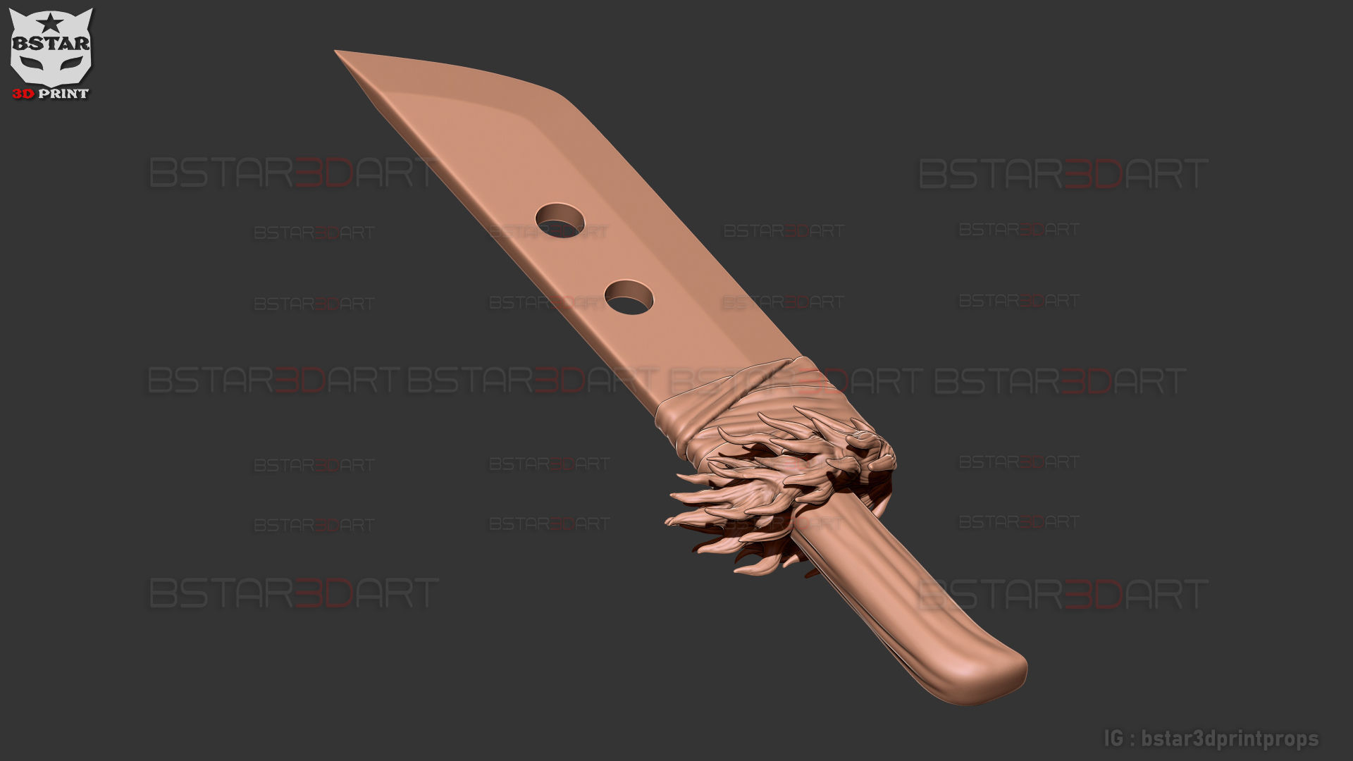 Slaugher Demon Blade - Yuji Itadori Weapon - Jujutsu Kaisen 3D print model_17