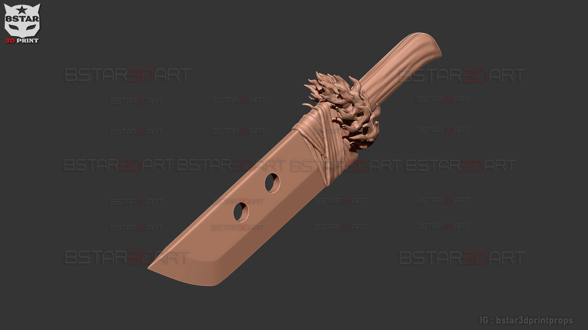 Slaugher Demon Blade - Yuji Itadori Weapon - Jujutsu Kaisen 3D print model_16