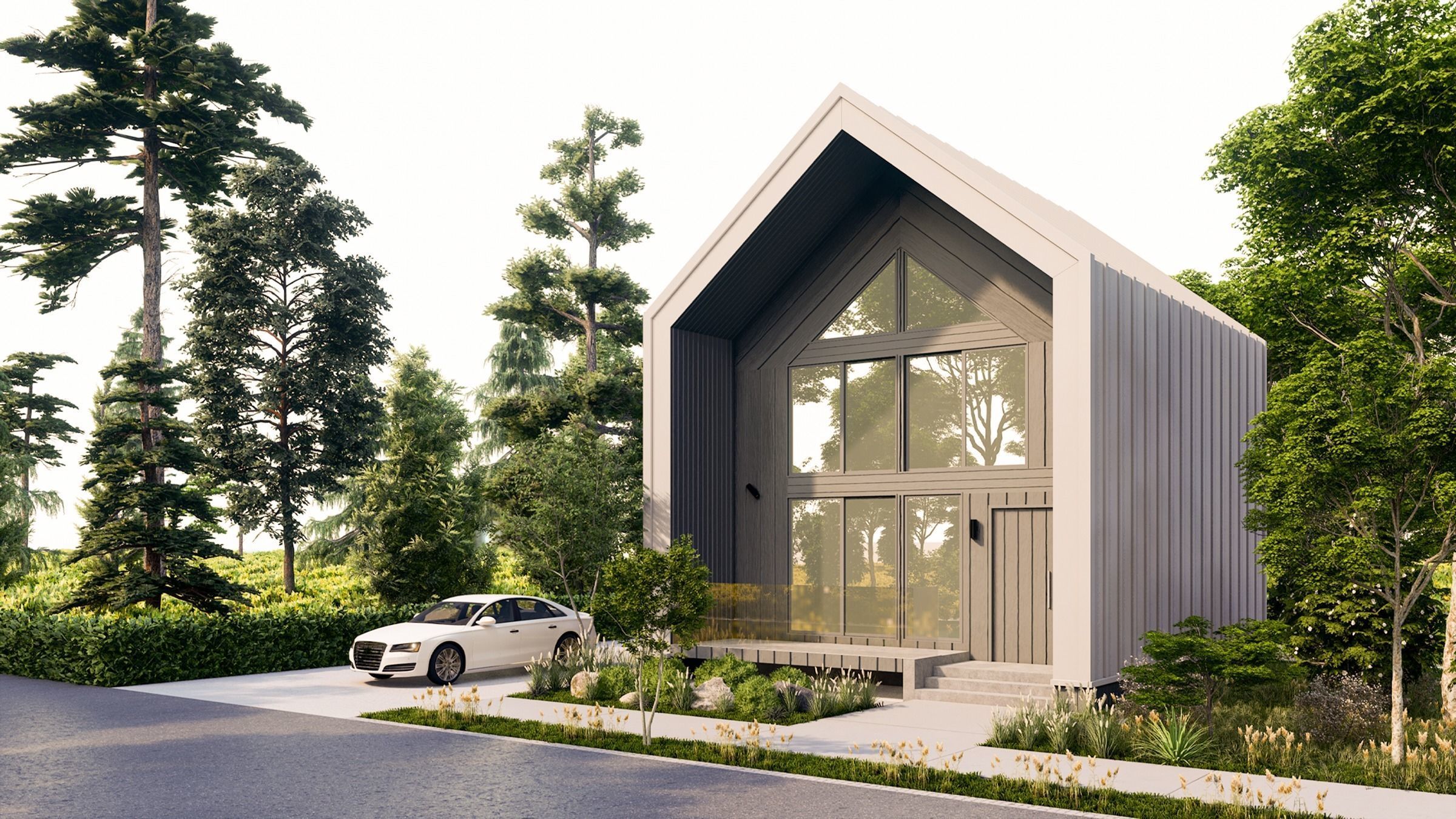 Modern Building N42 3D model_7