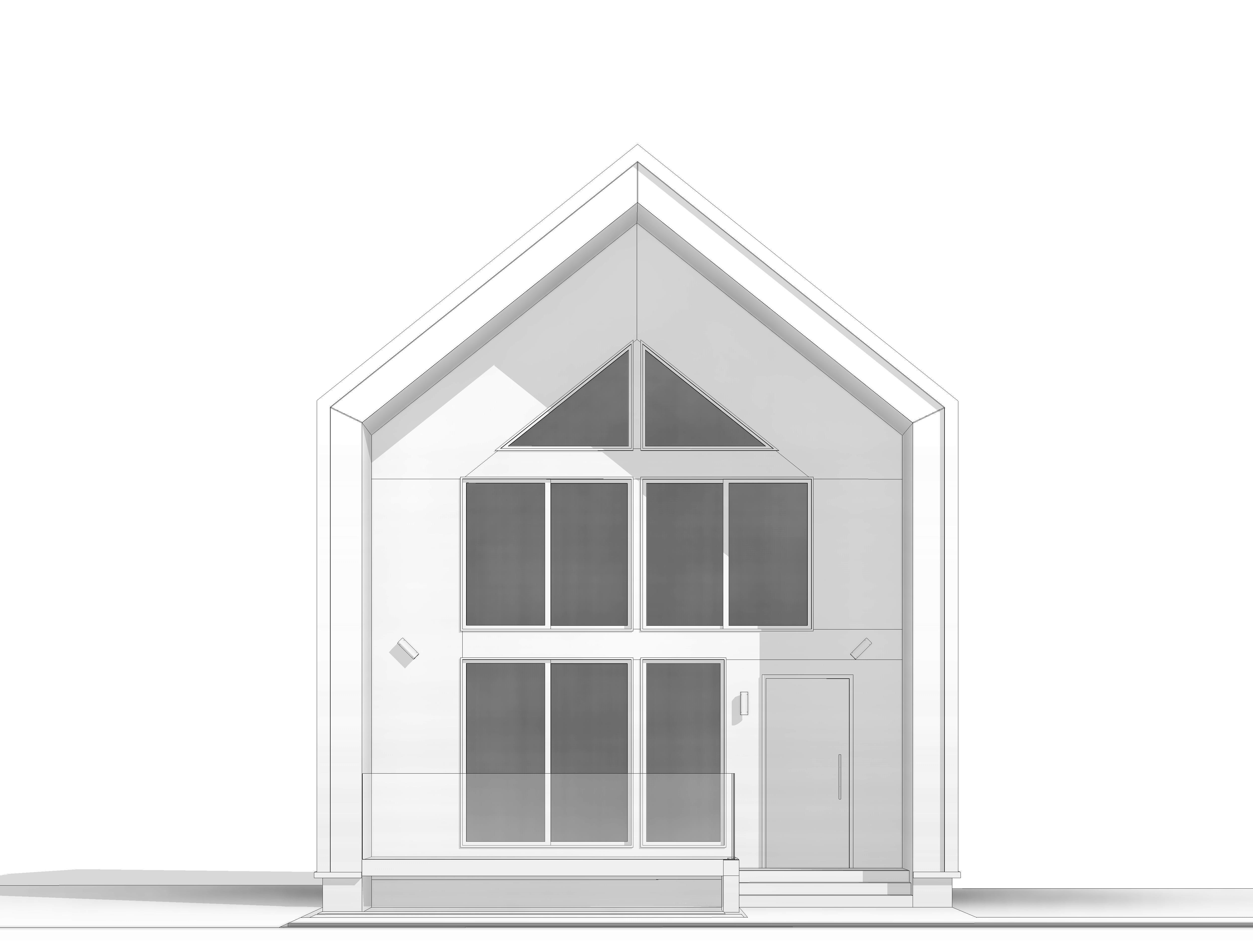 Modern Building N42 3D model_6