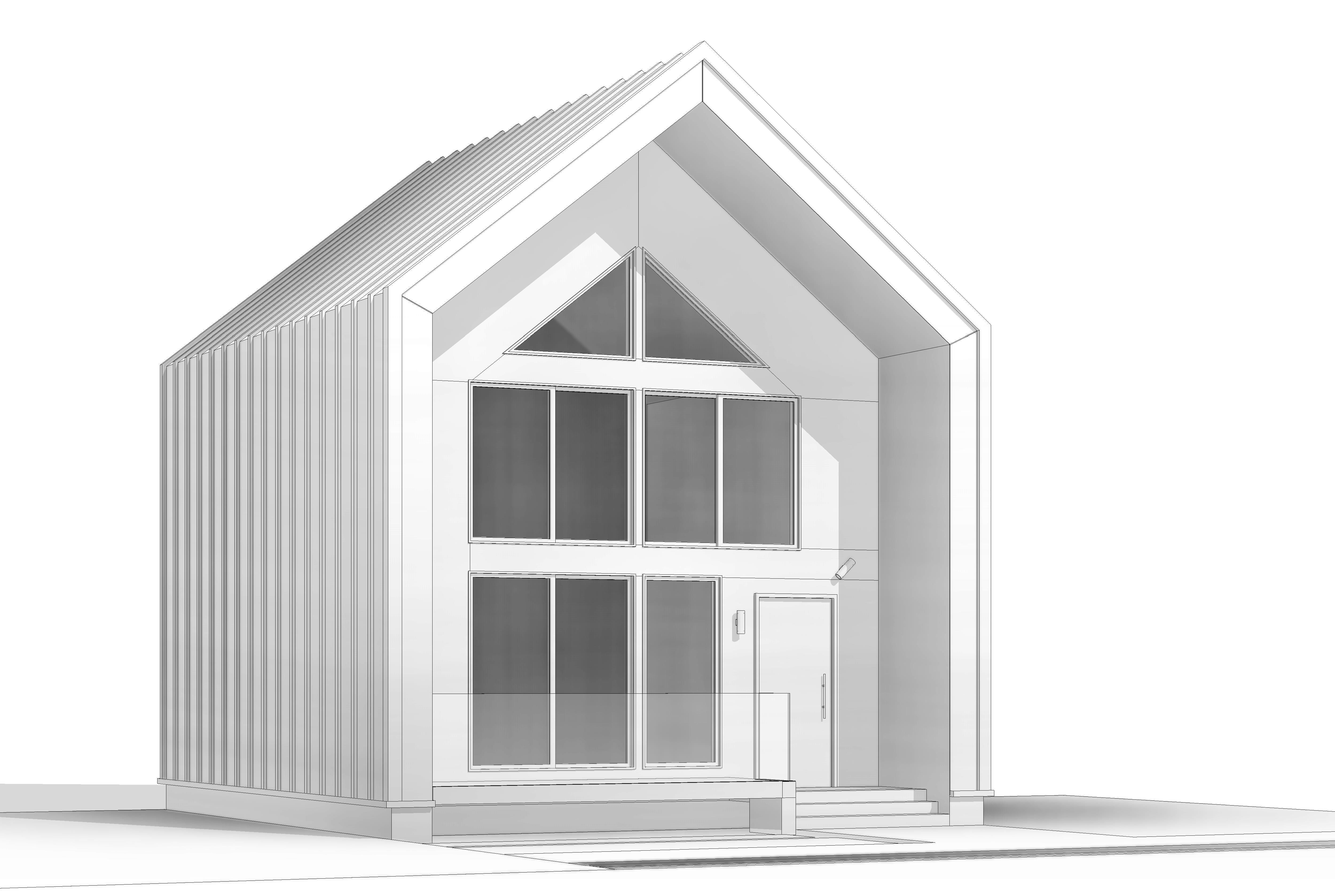 Modern Building N42 3D model_4