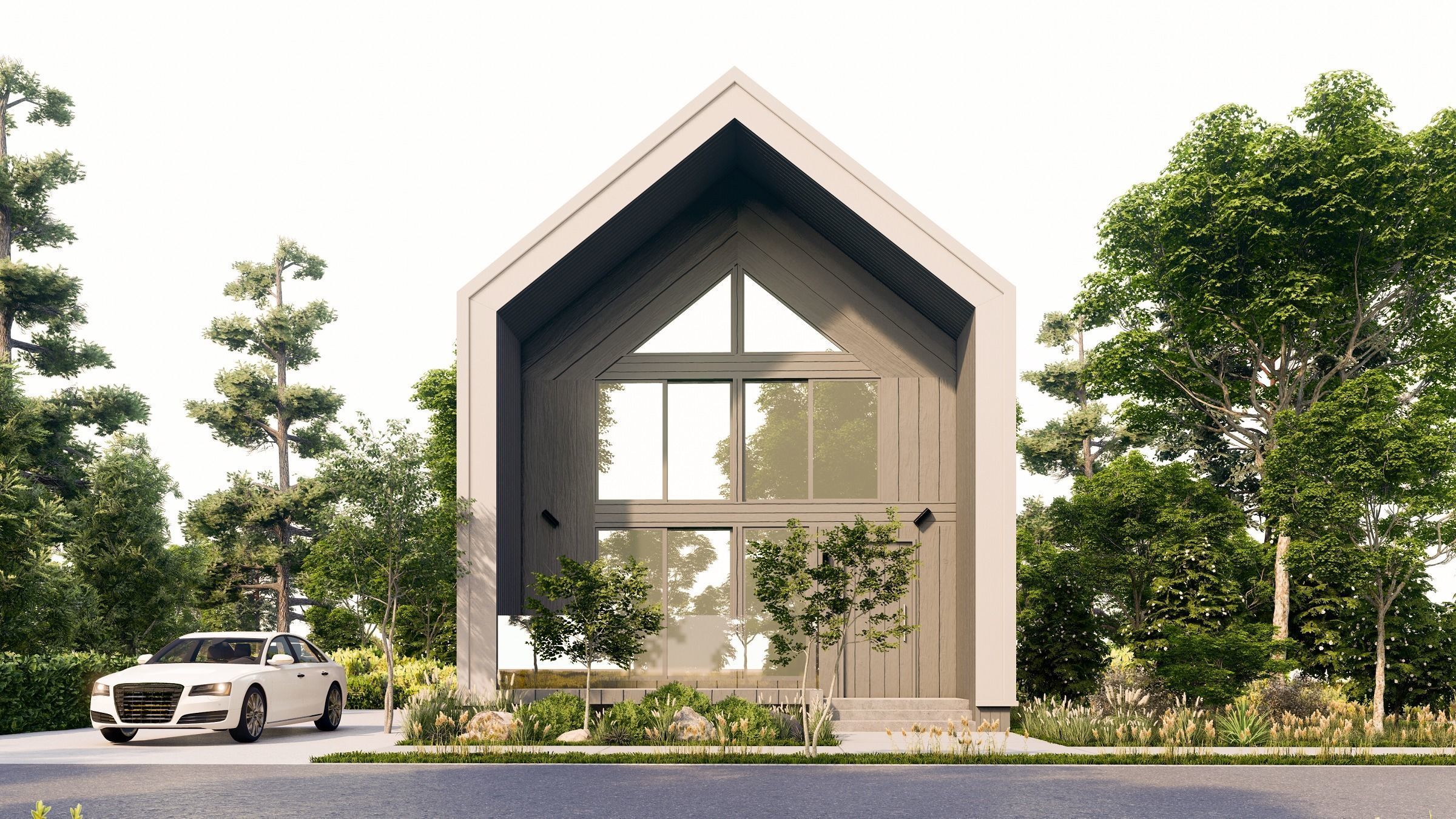 Modern Building N42 3D model_2