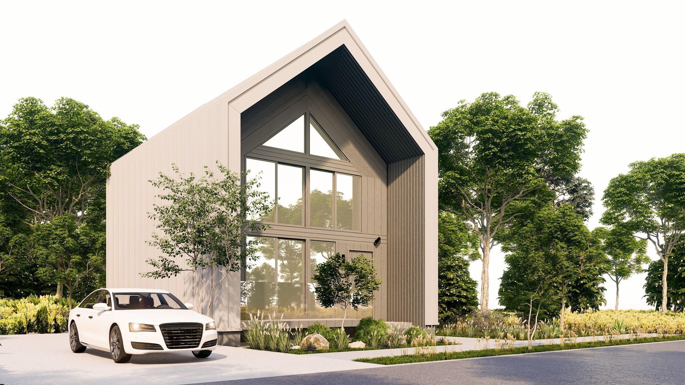 Modern Building N42 3D model_3