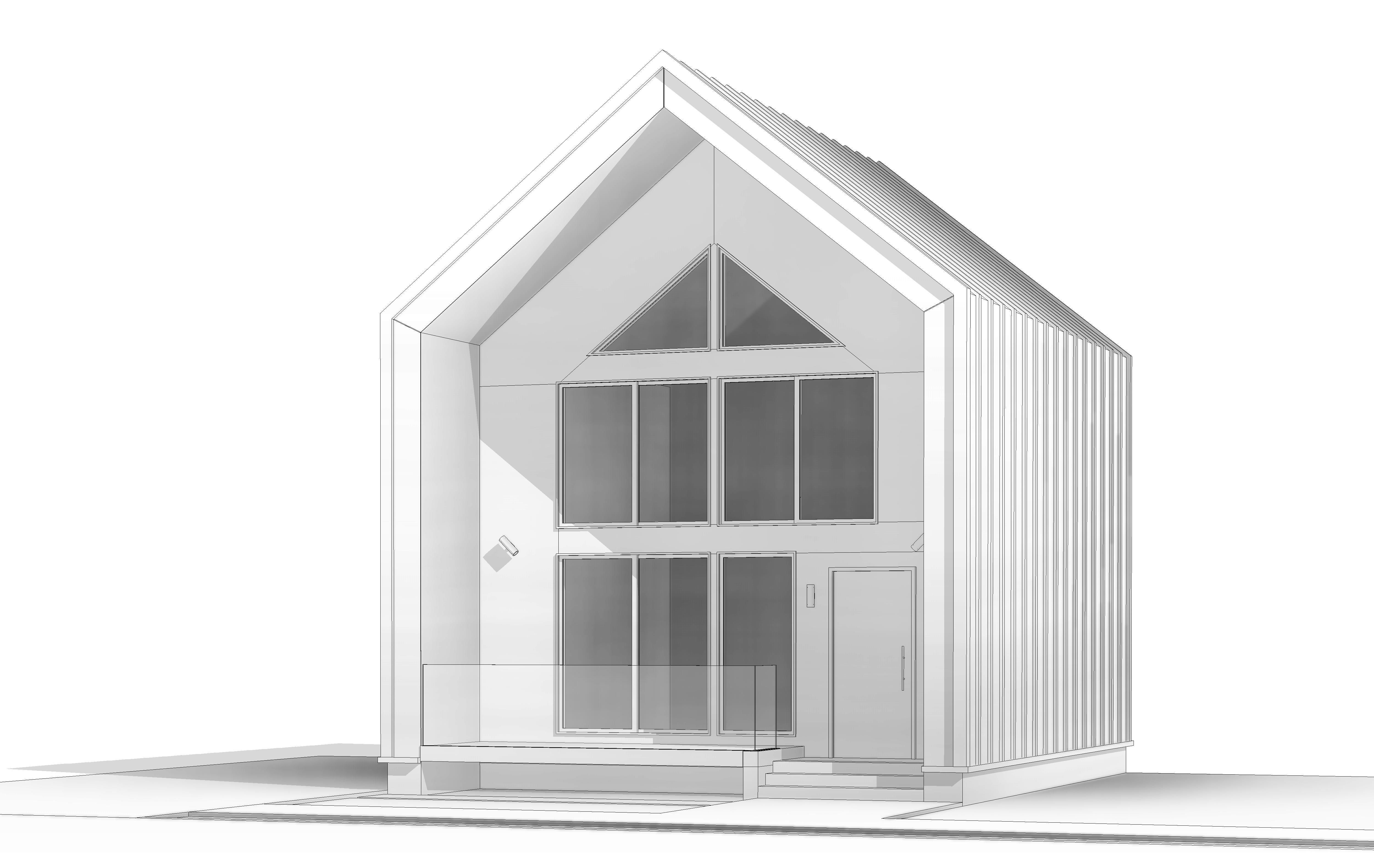 Modern Building N42 3D model_5
