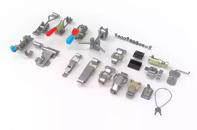  latches and  hinges  3D model
